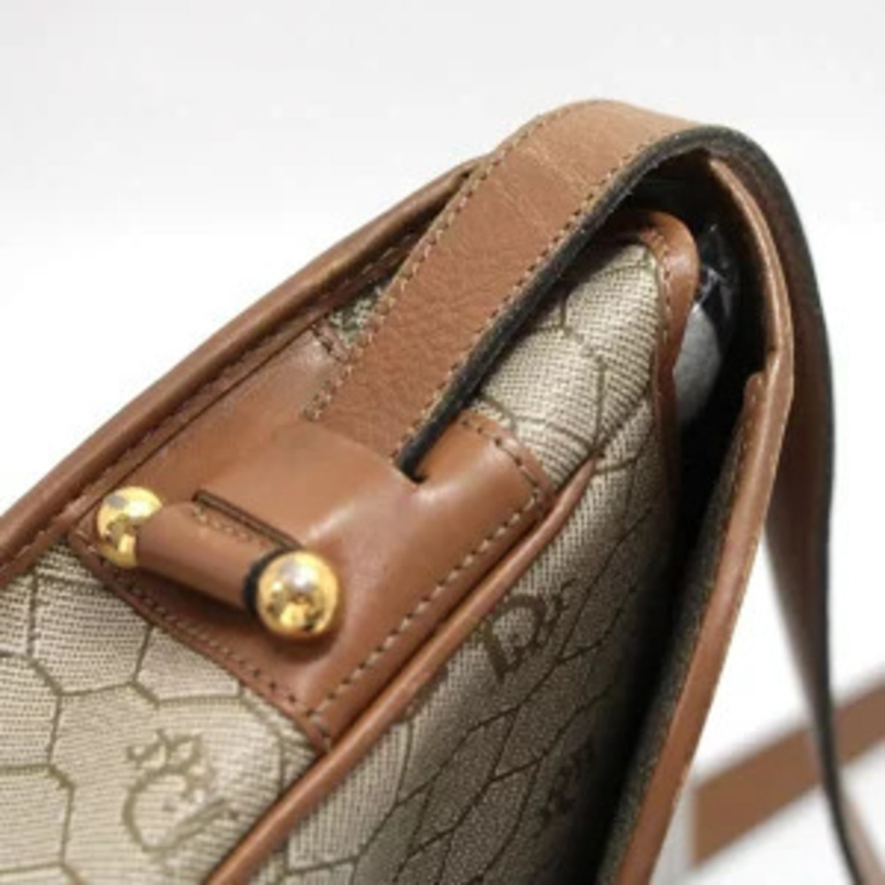 Christian Dior Shoulder Bag Honeycomb Leather Beige - Picture 5 of 6